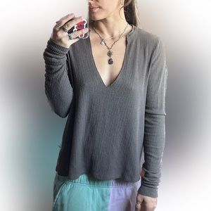 Urban Outfitters ribbed v neck sweater